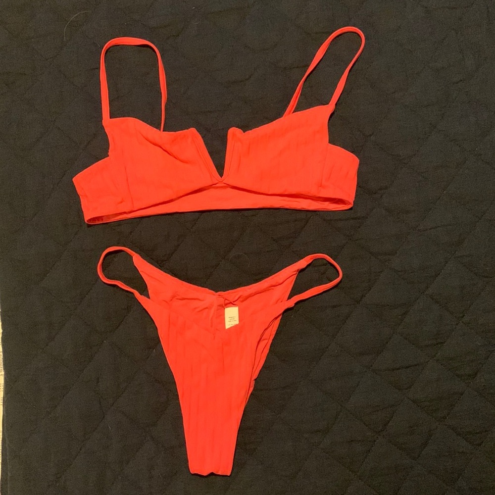 Small bikini in a bright color